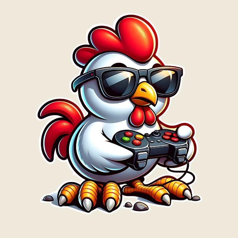 Chicken Gaming Gamer Nerd