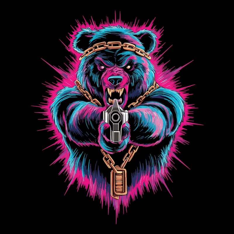 Ours néon de style urbain