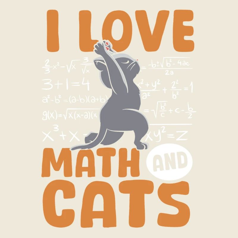 Math Cats Cat Lover Enseignant Étudiants