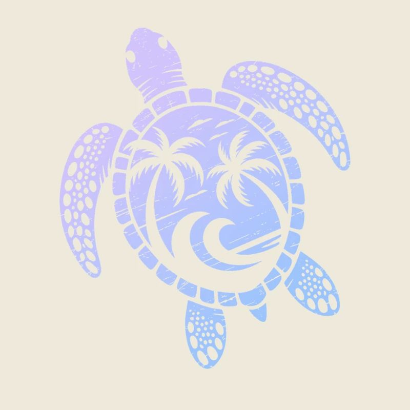 Turtle Motif Waves Festival Turtle Surfer