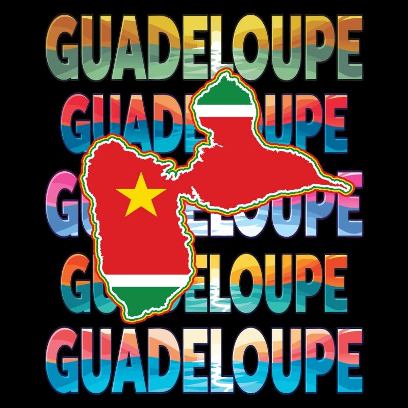 Map of Guadeloupe - Keepsake Gift 971 GWADA