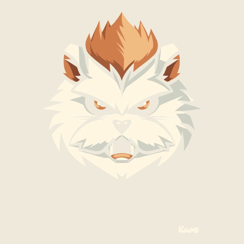 Tête de hamster en colère avec mohawk