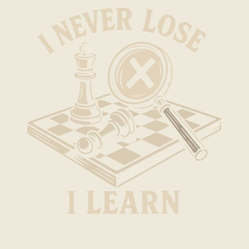 I never lose, I learn chess players