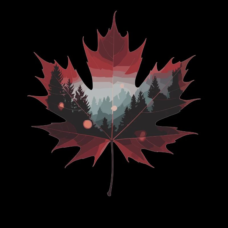 Nature in the maple – forest motif