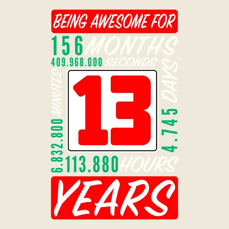 Adolescent 13 Ans Anniversaire Mois Heures