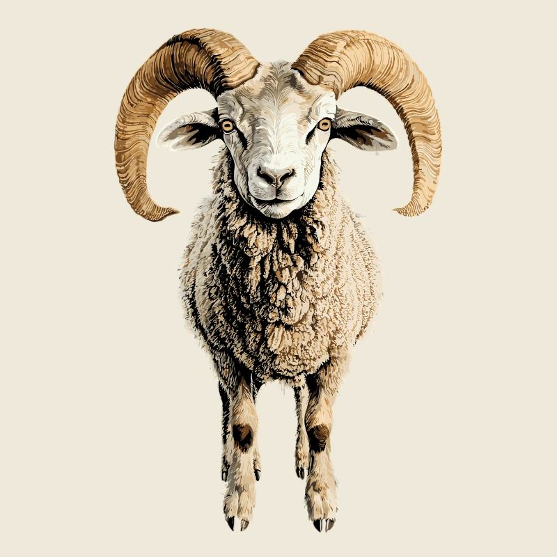 Widder Mufflon Aries Wilde Schafe Männliches Schaf