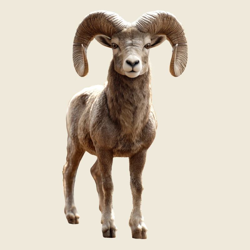 Widder Mufflon Aries Wilde Schafe Männliches Schaf