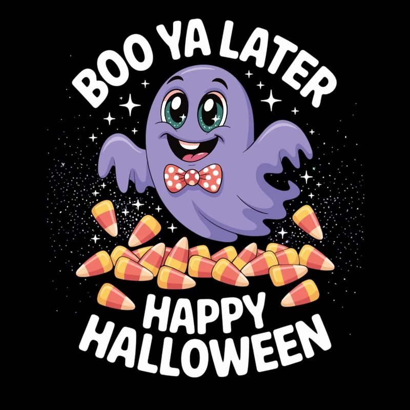 Lustiger Geist mit Bonbons – Halloween Shirt