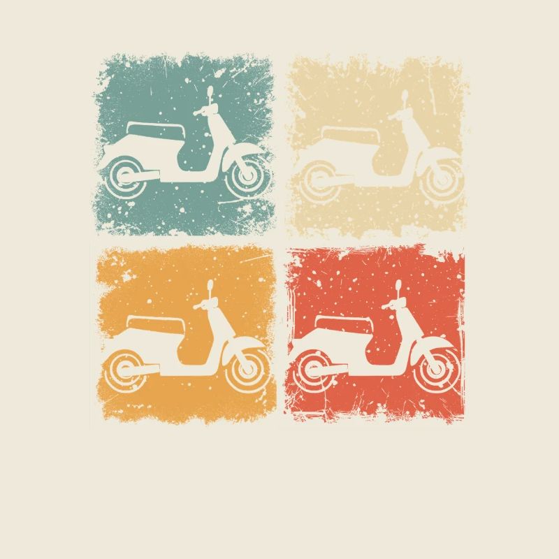 Vintage Roller Moped Für Roller Fahrer