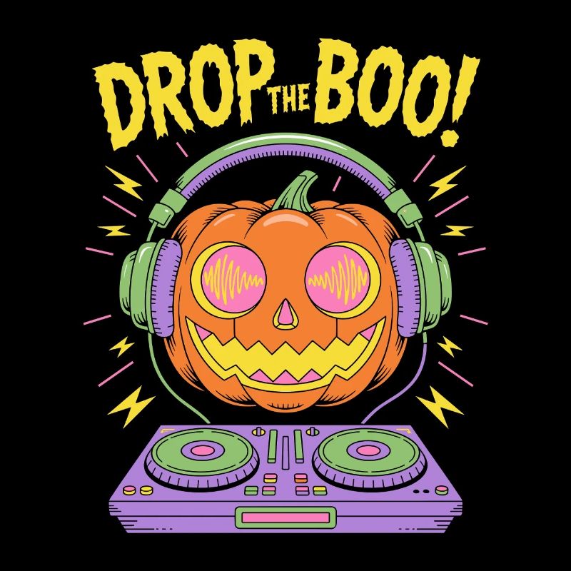 drop the boo EDM HalloweenDJ Pumpkin