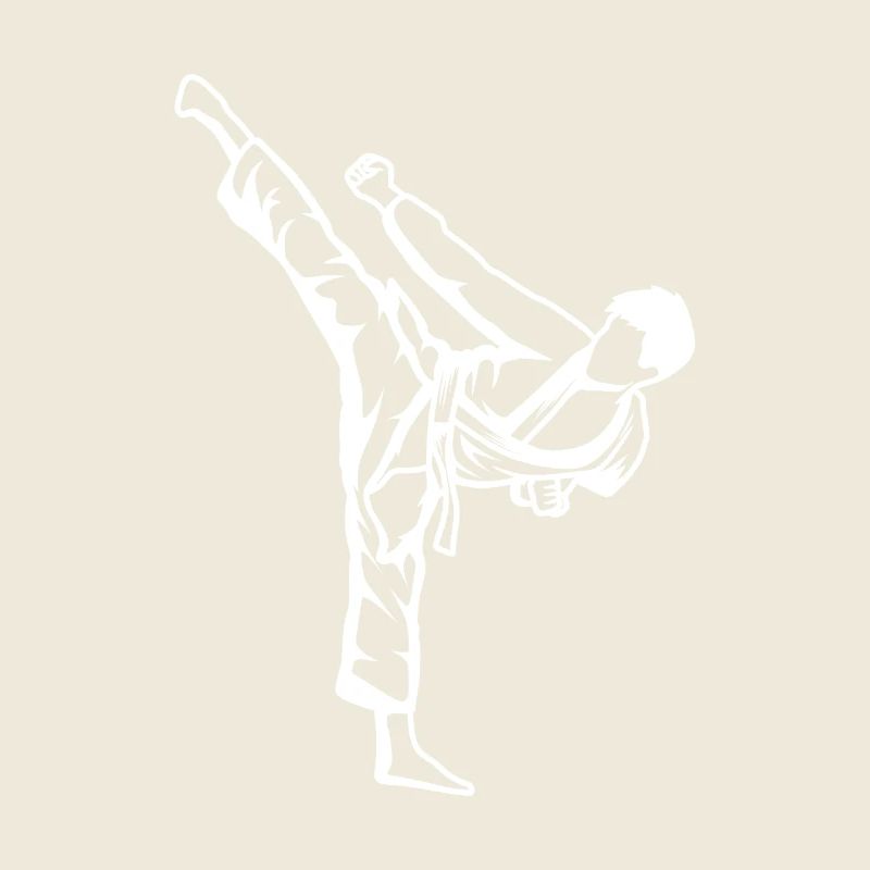 Karate Junge Skizze