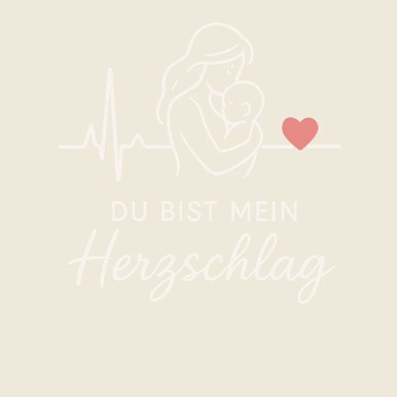 Herzschlag Design Mama Liebe Kind Mutter Muttertag