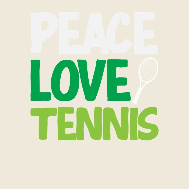Peace Love Tennis Player Design