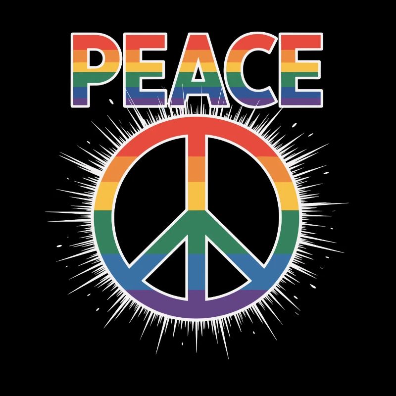 Peace Rainbow Queer Gay Pride Day