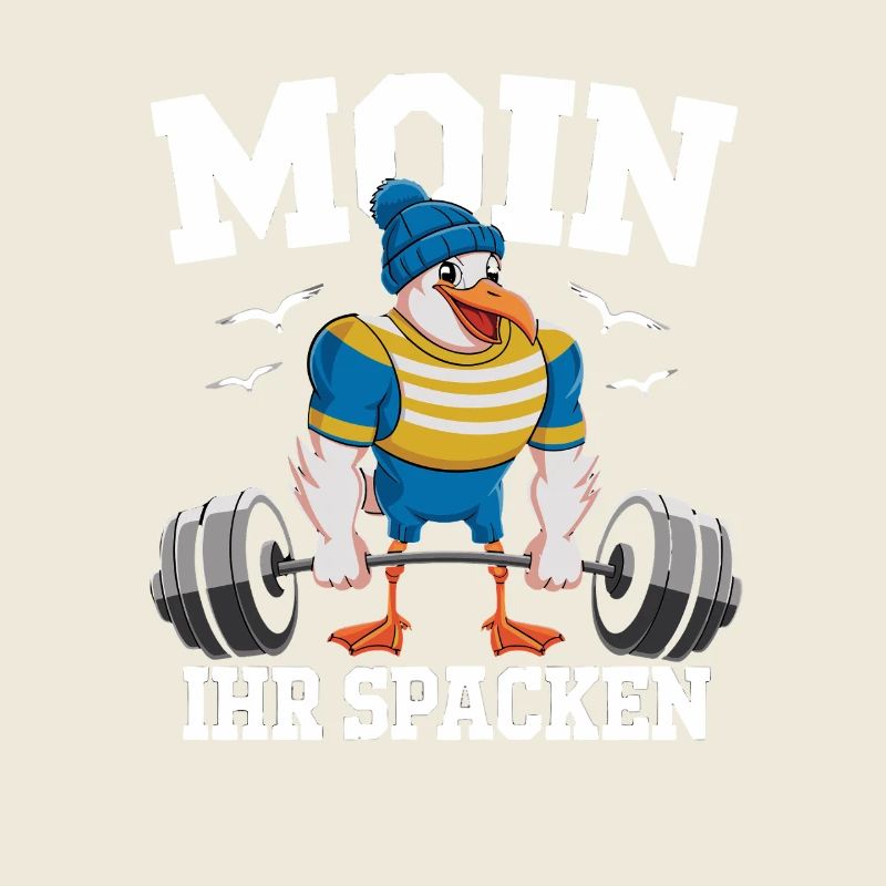 Moin Her Spacken Drôle Mouette Haltérophilie