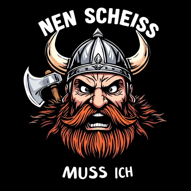 Wikinger Spruch Shirt – Nen Scheiß Muss Ich Design