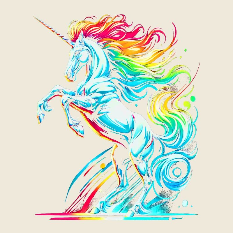 Lebendige Neon-Einhorn-Toleranz-Illustration