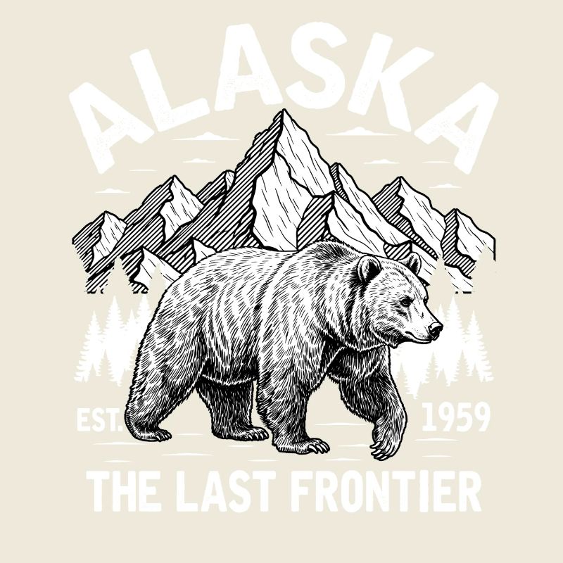 Alaska Gebirgsbär Illustration