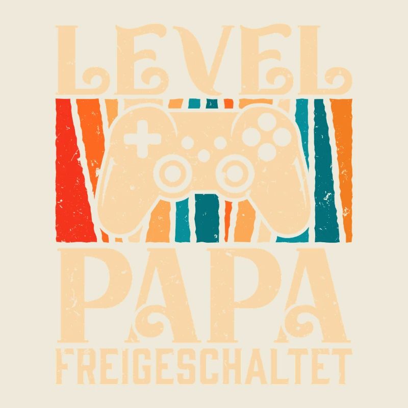 Gambler Dad LEVEL DAD UNLOCKED Retro Funny