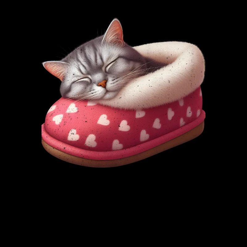 Katze Kätzchen schläft im Schuh