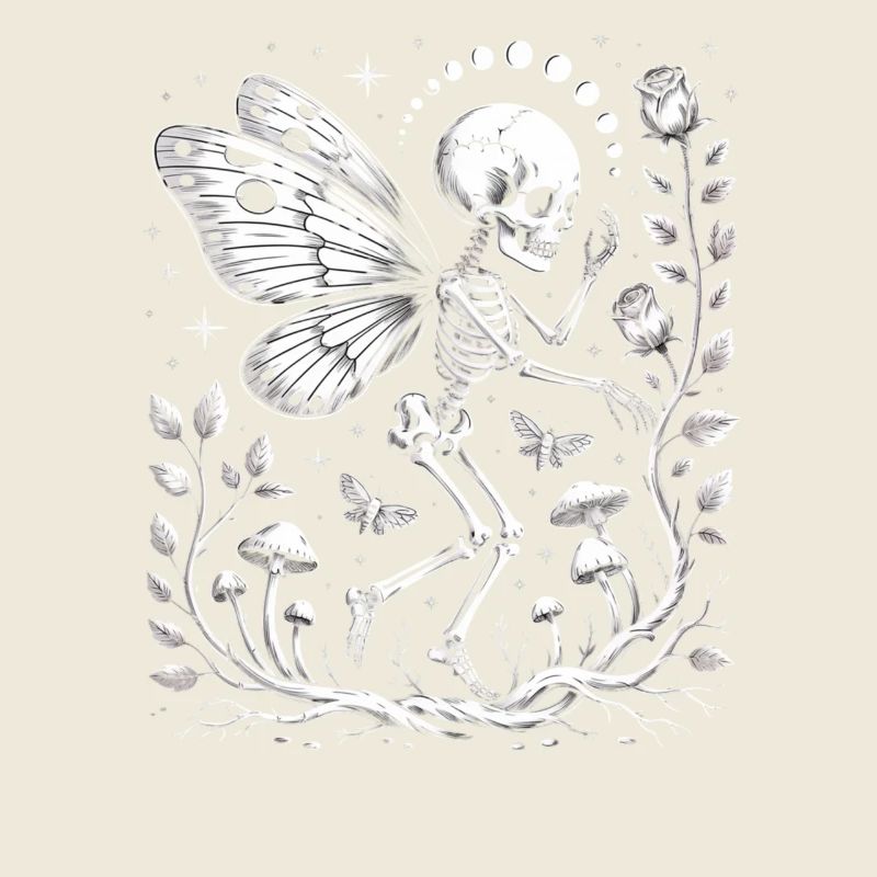 Gothic Skelett Fee mit Mondphasen