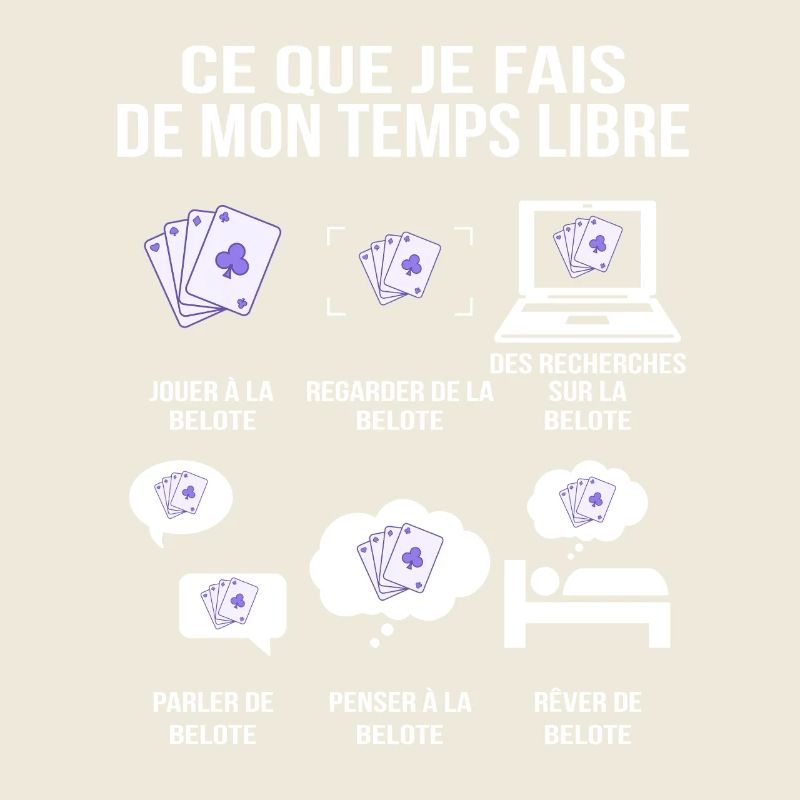 Ce que je fais de mon temps libre joueur de Belote