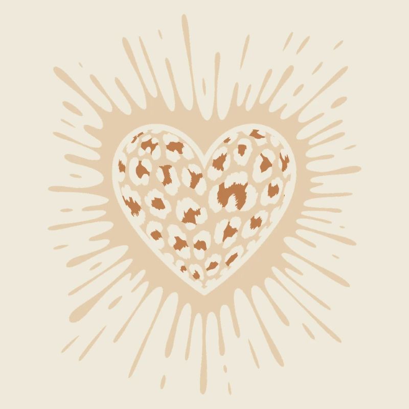 Heart in leopard print