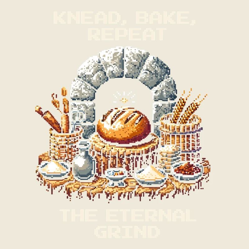 Kneten, Backen, Repeat | Brot backen Humor