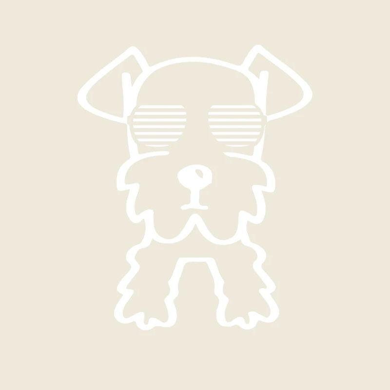 Schnauzer cool avec lunettes de soleil minimaliste