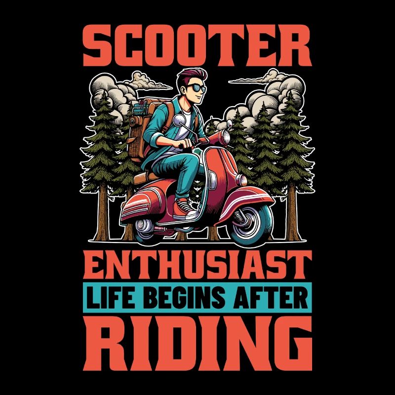 Passionné de scooter La vie commence Kick Scooter Lover