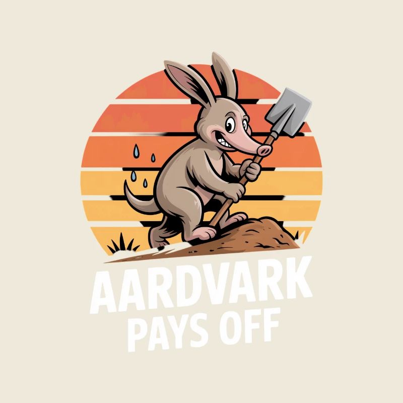 Aardvark Pays Off Motivation Erdferkel Humor