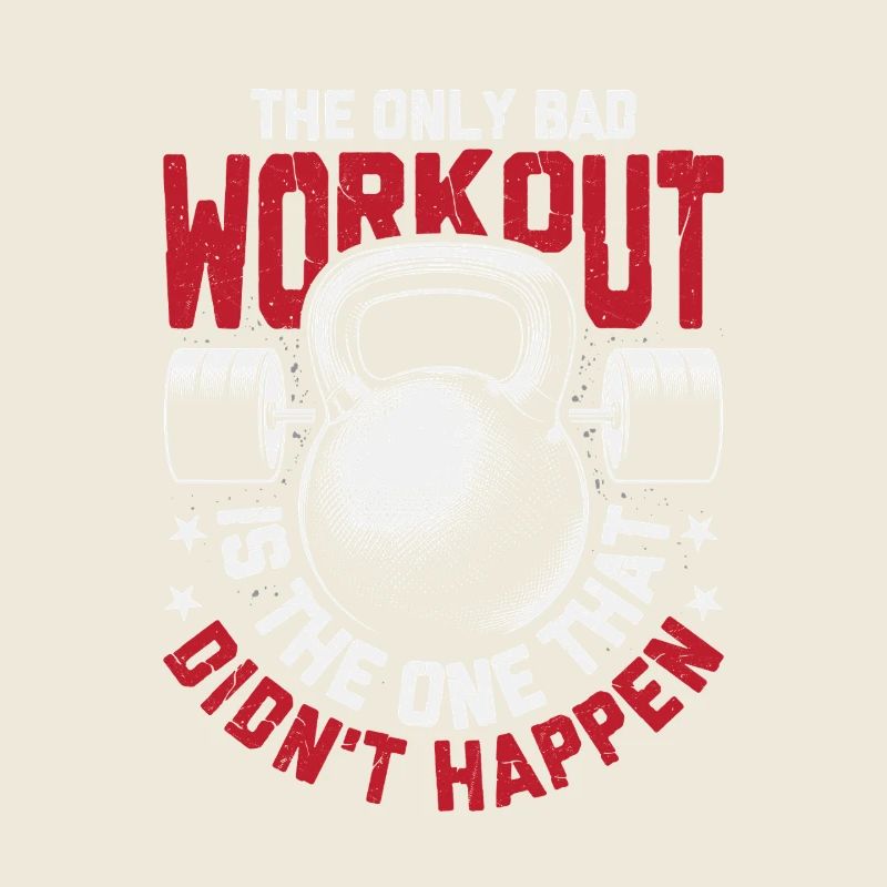 Motivational kettlebell training badge