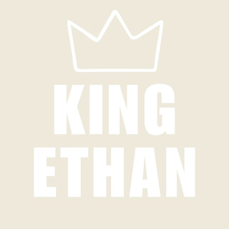 Nom d'Ethan avec la lettre E - T-shirt King Crown