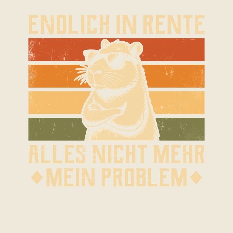Endlich in Rente - Vintage Capybara - Rentner