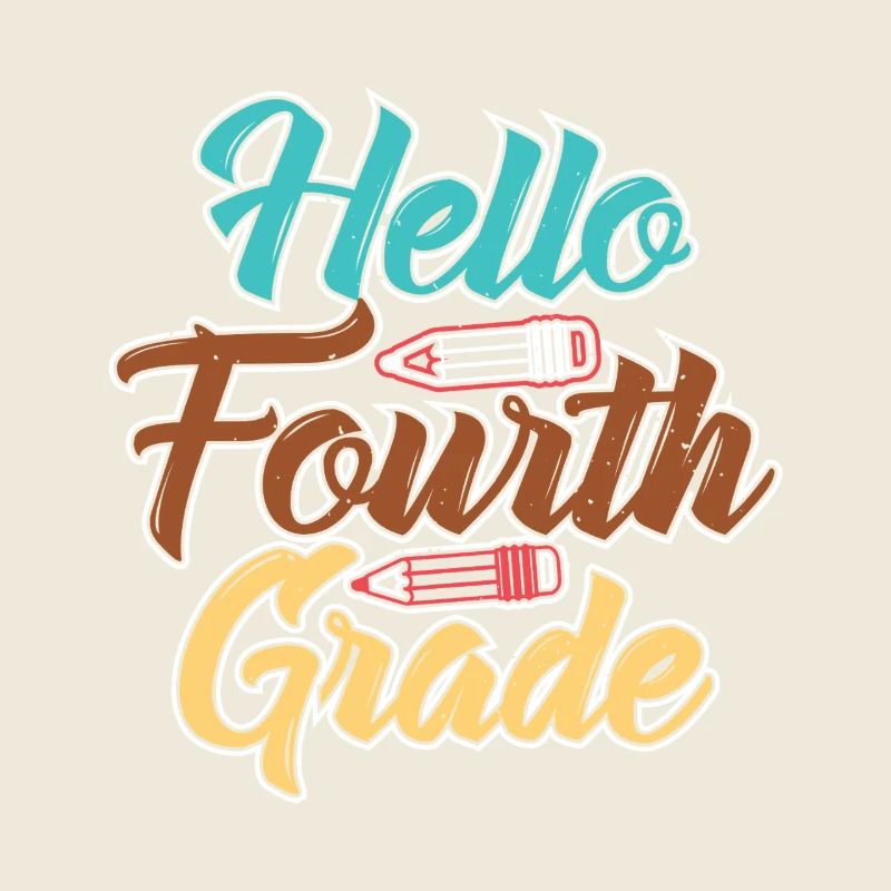 Hello Fourth Grade School Celebration Design