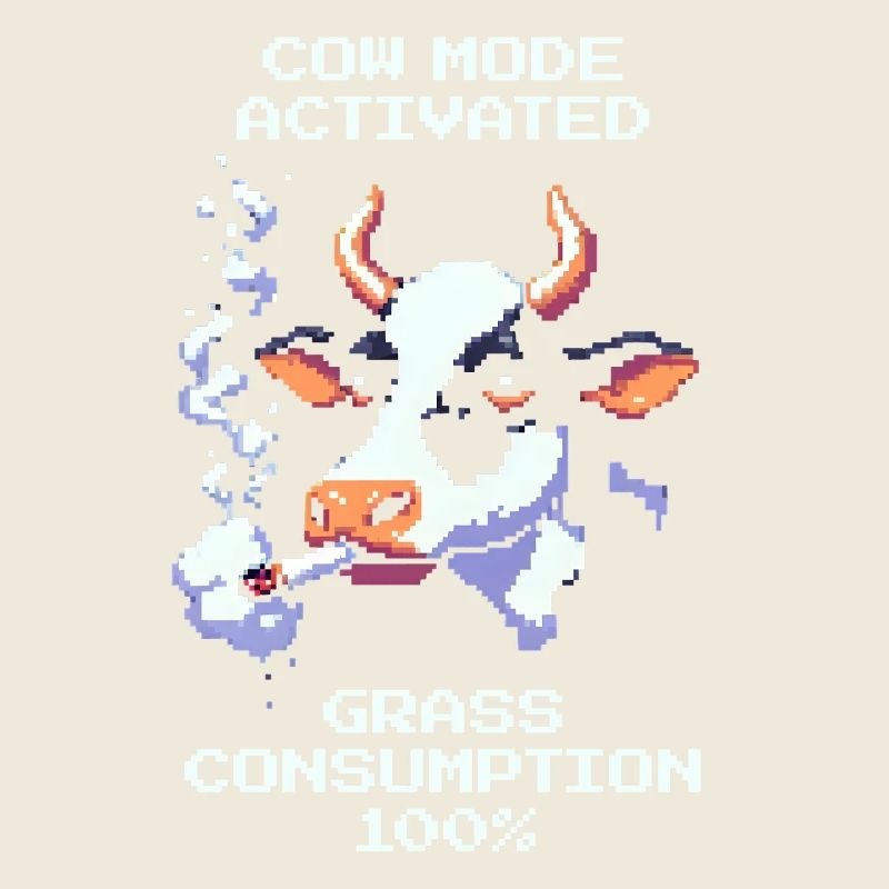 Kuhmodus: Gras 100% | Kuh & Kifferhumor