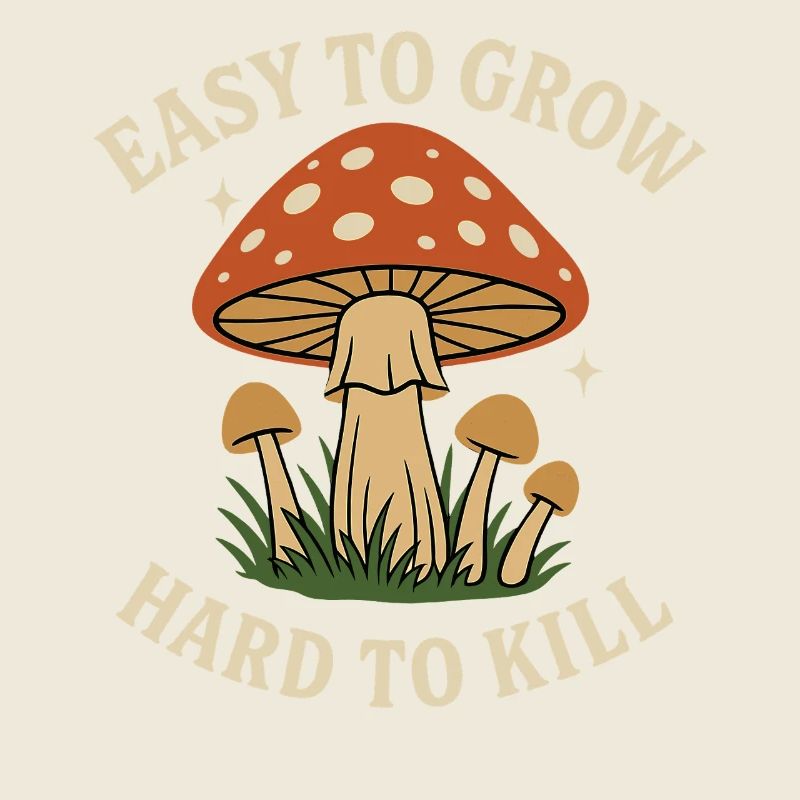 Motif champignon : facile à planter, difficile à tuer