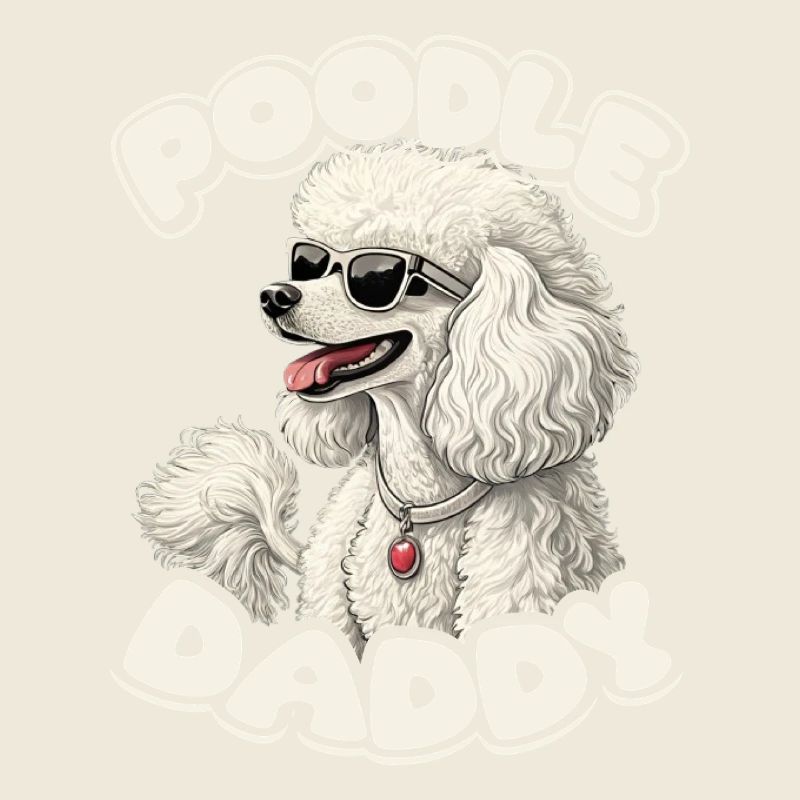 Caniche drôle avec des lunettes de soleil