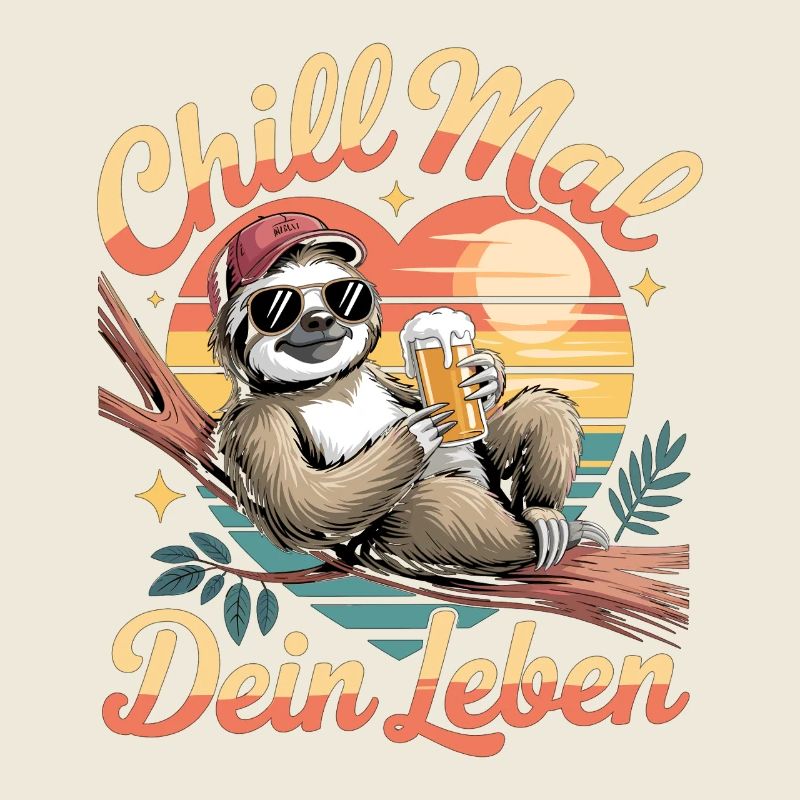 Chill Mal Dein Leben Faultier Sonne