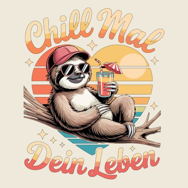 Chill Time Your Life Sloth Relaxation