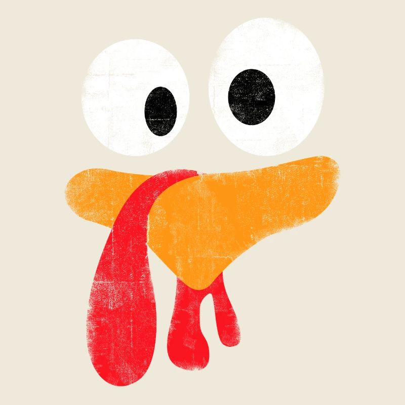 Fête de thanksgiving - Drôle de visage de dinde
