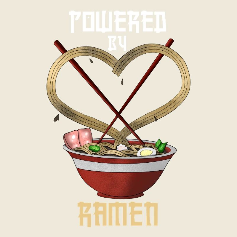 Powered by Ramen Funny Tee