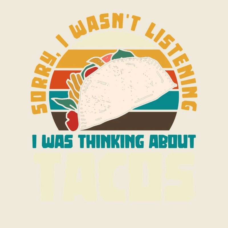 Später Taco Gedankengang Retro Design