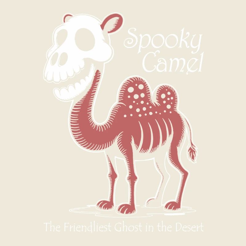 Spooky Camel Ghost in Desert