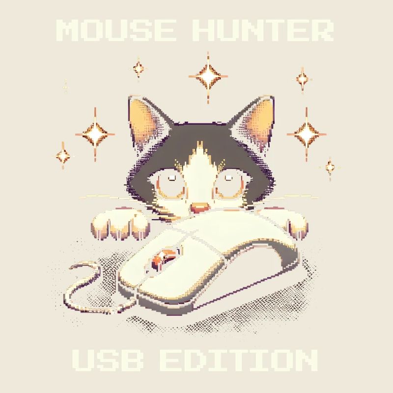 Mausjäger USB-Edition | Katzen Gaming Humor