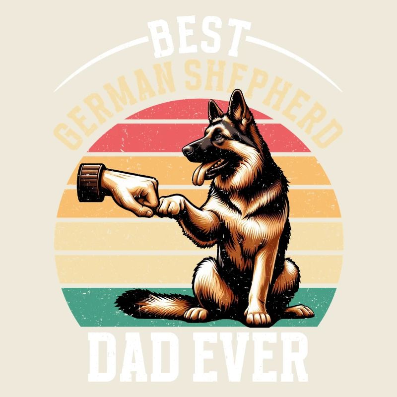 German Shepherd Dad Father's Day Father
