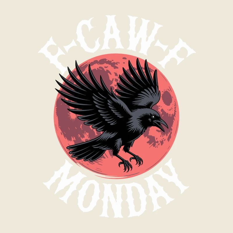 Raven Moonlit Night Monday