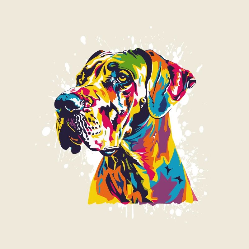 PopArt Dog Portrait Color Explosion