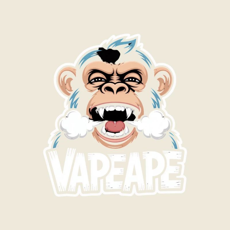Vape Ape Funny Monkey Graphic