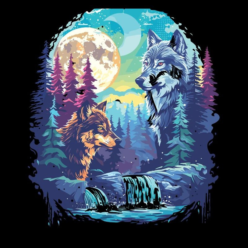 Retro Outdoor Wilderness Bear Trees